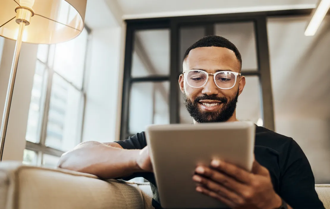 Man Applying For Finance Online