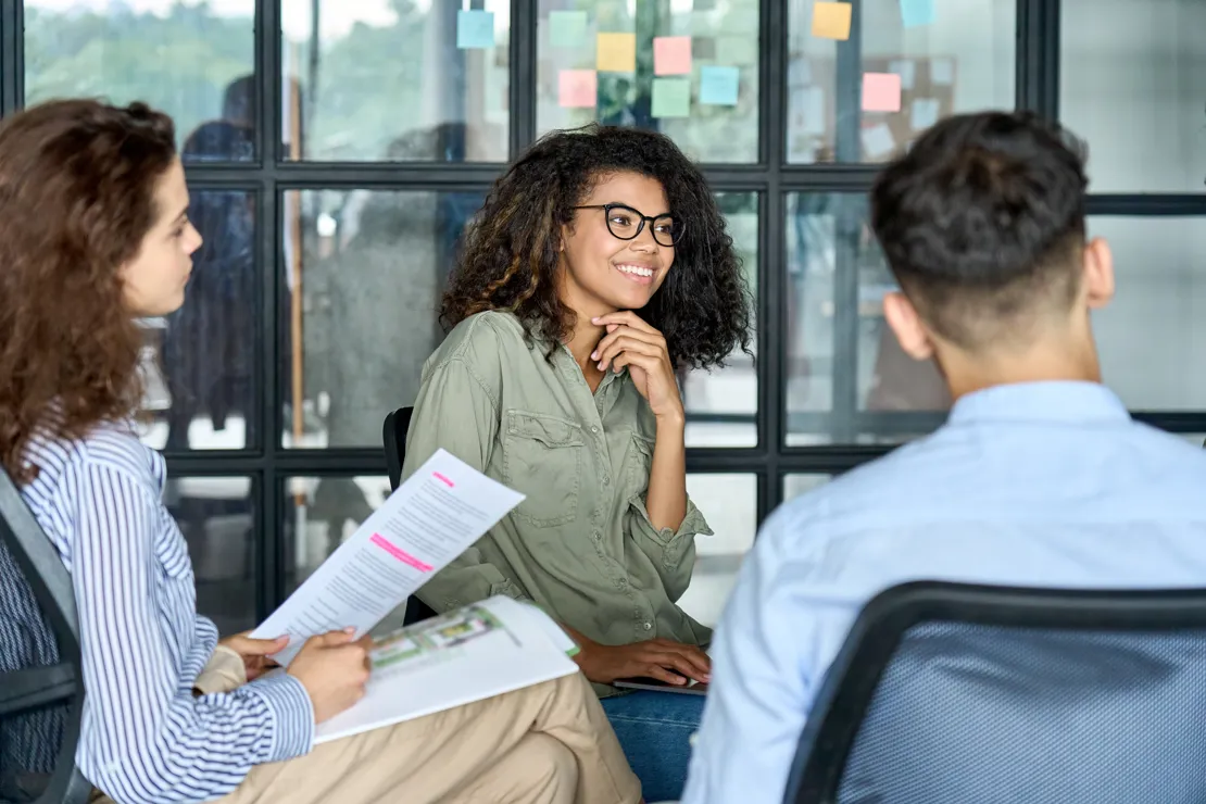 Woman In Meetings Smiling