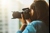 Woman holding a camera